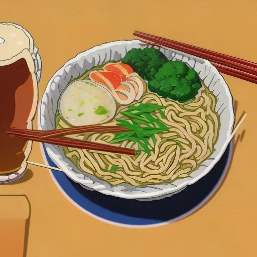 ramen with beer drink