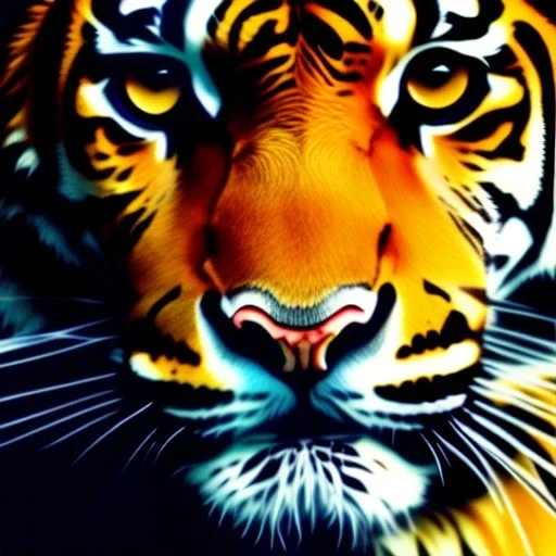 ultra detailed fullbody portrait of beautiful Giant Tiger , extremely detailed digital painting, intrincate, extremely detailed face,crystal clear Big eyes, in the style of wayne reynolds, mystical colors , perfectly centered image, perfect composition, rim light, beautiful lighting,8k, stunning scene, raytracing