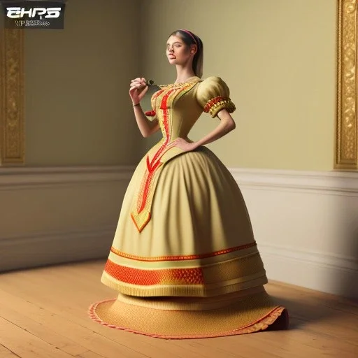 Full body, 3d render, Emma mackey, 1800's women style, 1800'hair style, 1800's women dress style, hyper realistic, octane render, unreal engine 5, 8k, palace background, uhd