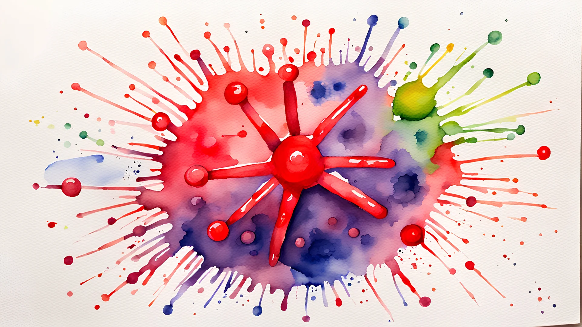 watercolor painting. Census statistics. HIV Virus