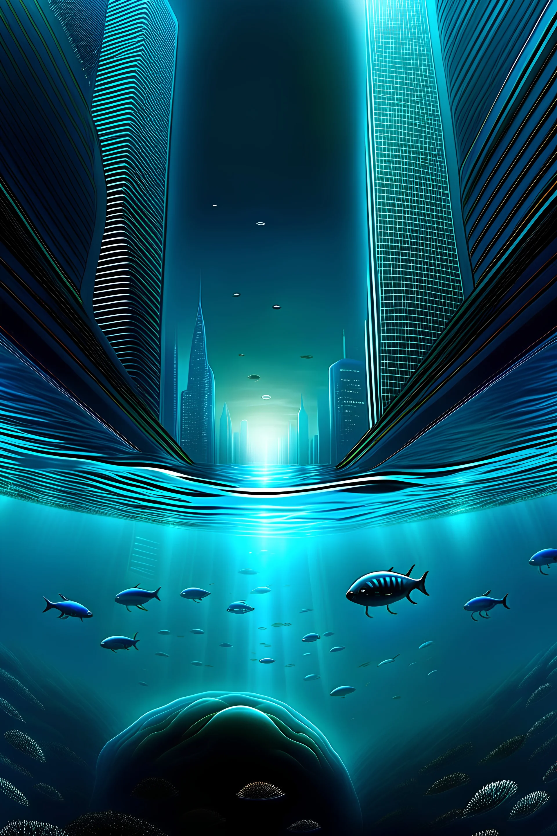 underwater cityscape