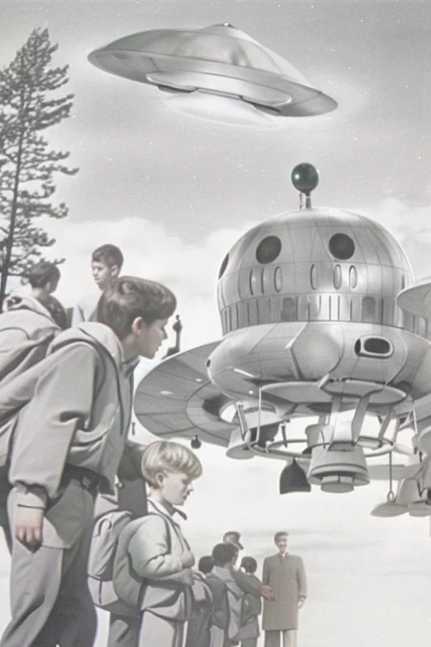 school kids see ufo 1966 in color