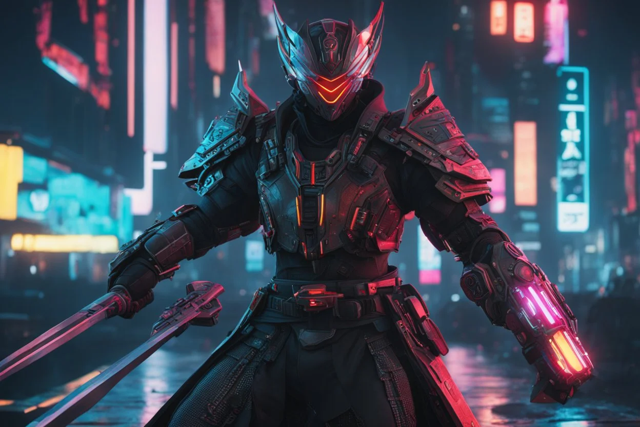 yone in 8k cyberpunk artstyle, cyber mask, two swords , close picture, neon lights, intricate details, highly detailed, high details, detailed portrait, masterpiece,ultra detailed, ultra quality