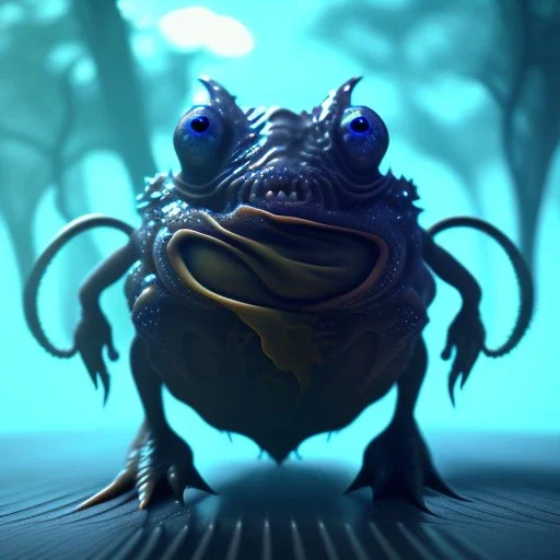 Cute fluid ink creature, big black eyes, unreal engine 5, 8k resolution, photorealistic, ultra detailed