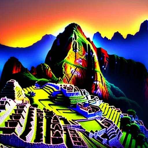 Machu Picchu, sunset