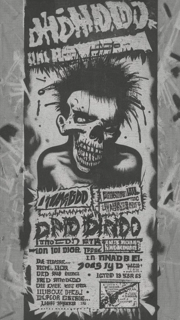 old school hardcore punk flyer