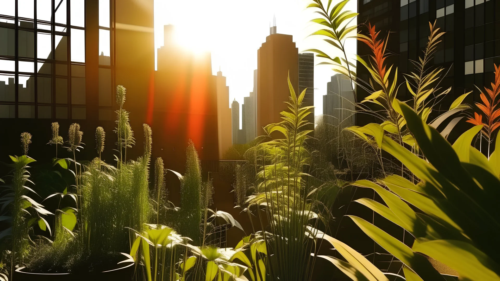 city plants sun