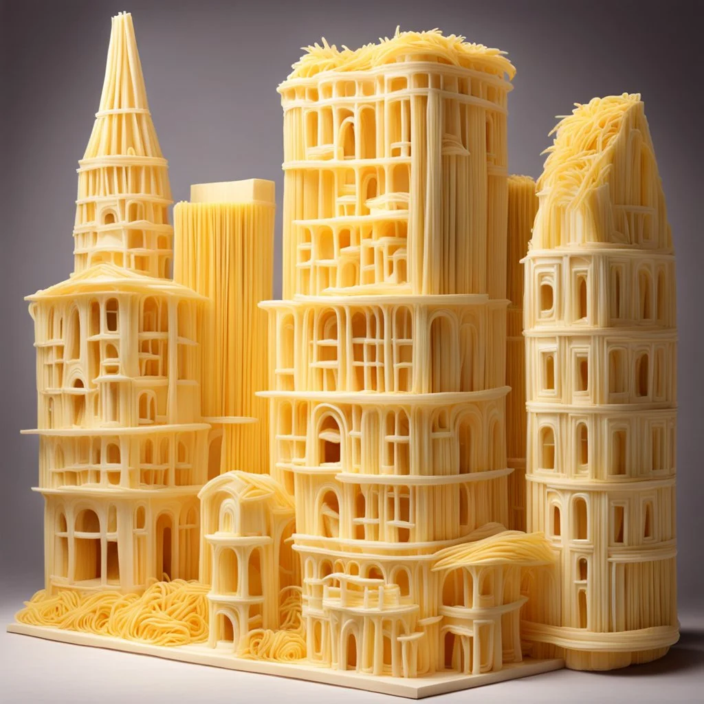 Buildings made entirely out of pasta