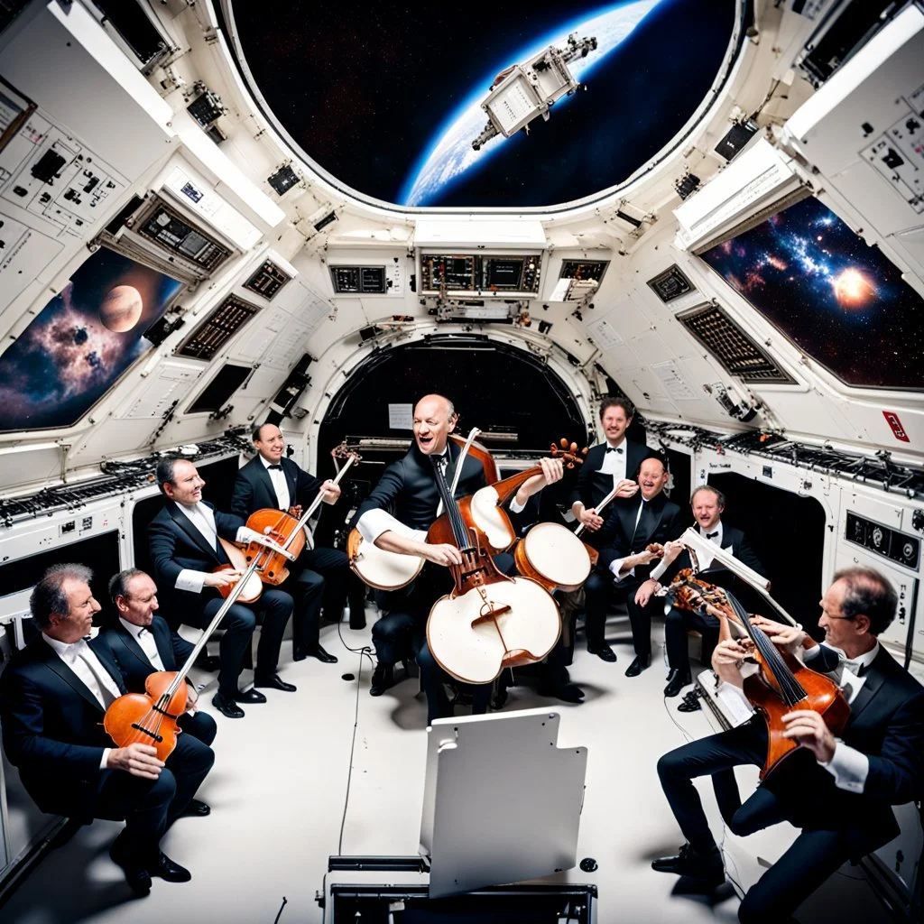 A symphony orchestra in the International Space Station