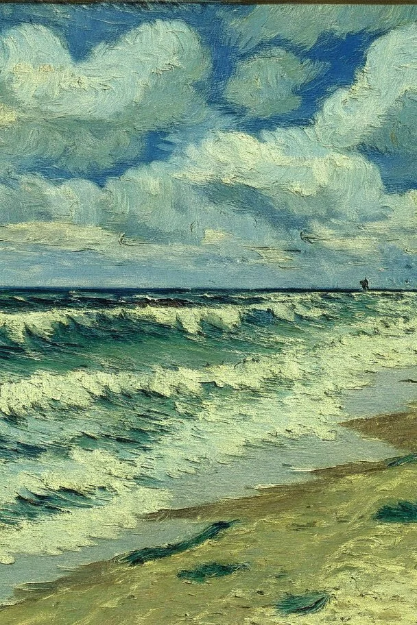 Coastal beach by Van Gogh