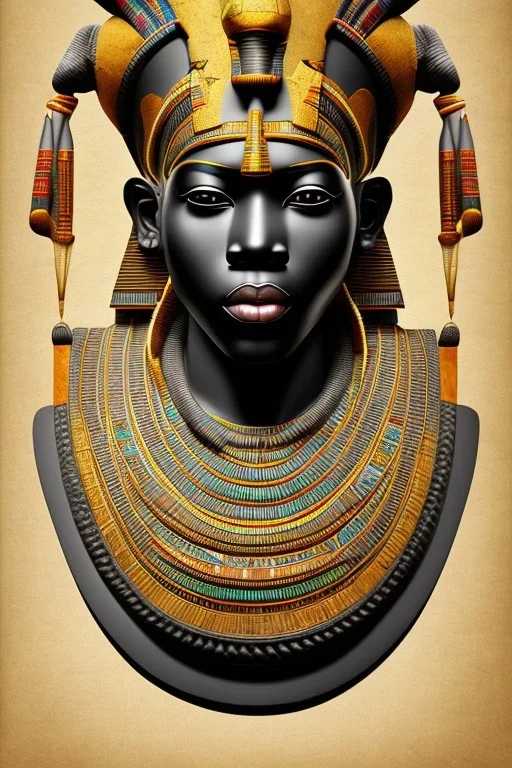 african portrait, ancient egypt, zulu, scaffolding, high detail