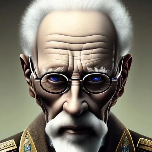 Old man, army, shave hair, gradient color, neon, insanely detailed, 16k resolution, perfect eyes, cinematic smooth, intricate detail