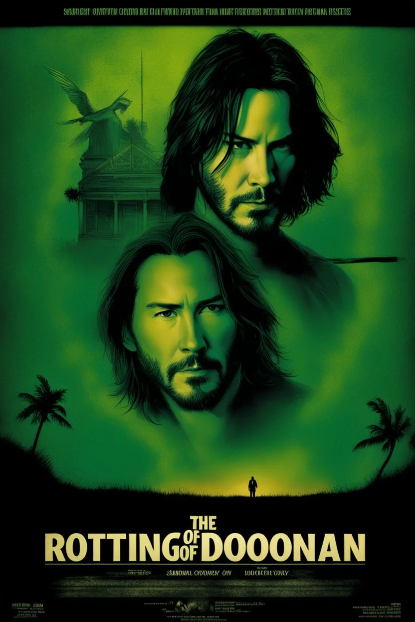 Movie poster -- text "The Rotting Corpse of Jimmy Doonan" starring Keanu Reeves/Sandra Bullock