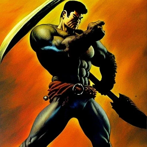 Guts by Frank Frazetta style