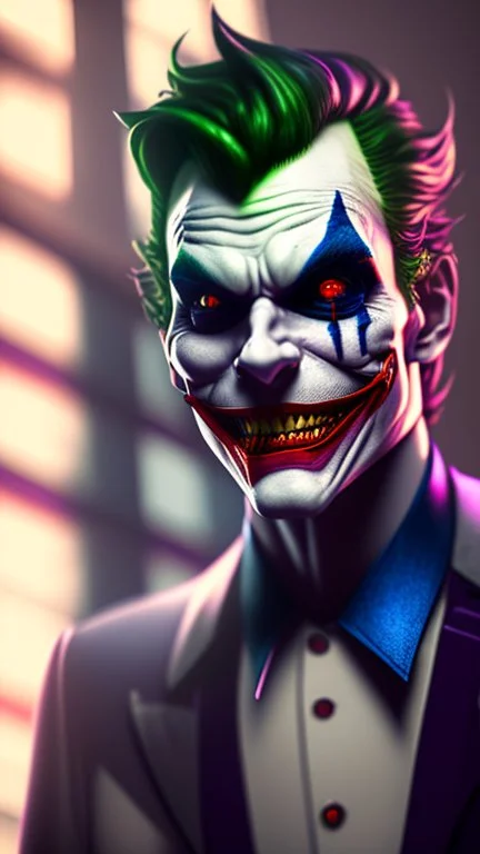 handsome joker, high delicate defined details, beautiful, atmospheric, matte, 3 d 8 k octane rendered, sharp focus, illustration, high detail, ultra realistic, highly saturated colors