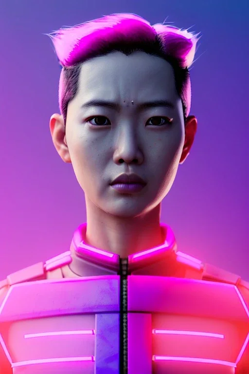 portrait, Asian cyborg woman, samurai warrior :: symmetry photography, cyberpunk style, pink hair, black samurai army, katana, japanese traditional ornaments, pink, white, black, glow eyes, cinematic, Ultra realistic, dark scene, soft color, highly detailed, unreal engine 5, RTX, ultra detail, 3d, finely drawn, high definition.