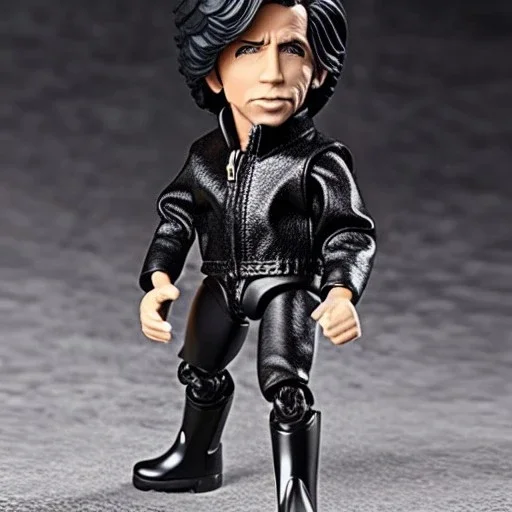 Action figure Fonzie fonzarelli young winkler toy doll face (plastic black hair) with black boots full body in package thumbs up 2022