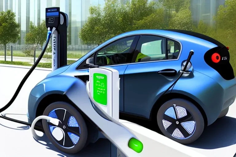 E-mobility, electric car charging battery,