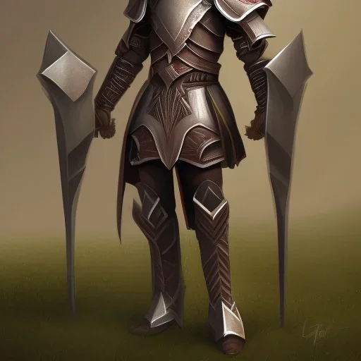 full body portrait of a male elf fighter with full plate armor