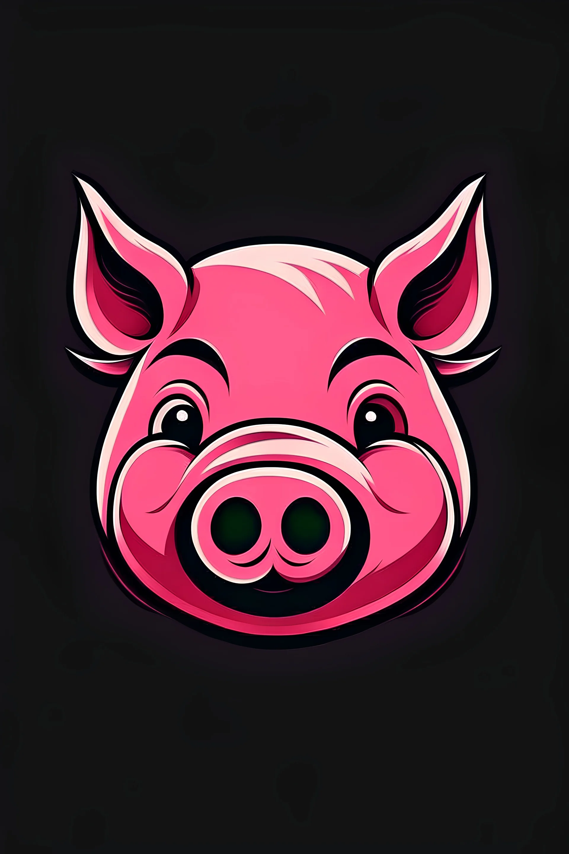 create me a logo for a website header with a pig. now make it part of the website's name Pork4Fans