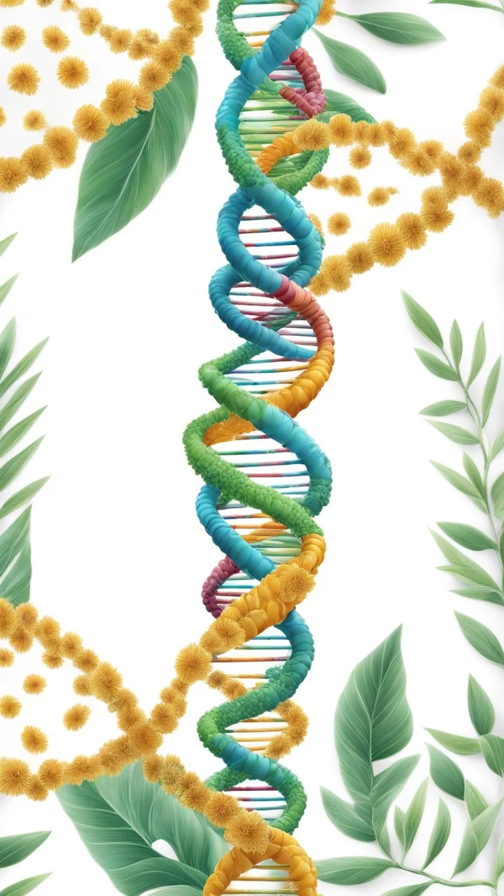 Logo DNA around it plants, white background, intricate details, highly detailed, high details, detailed portrait, masterpiece,ultra detailed, ultra quality