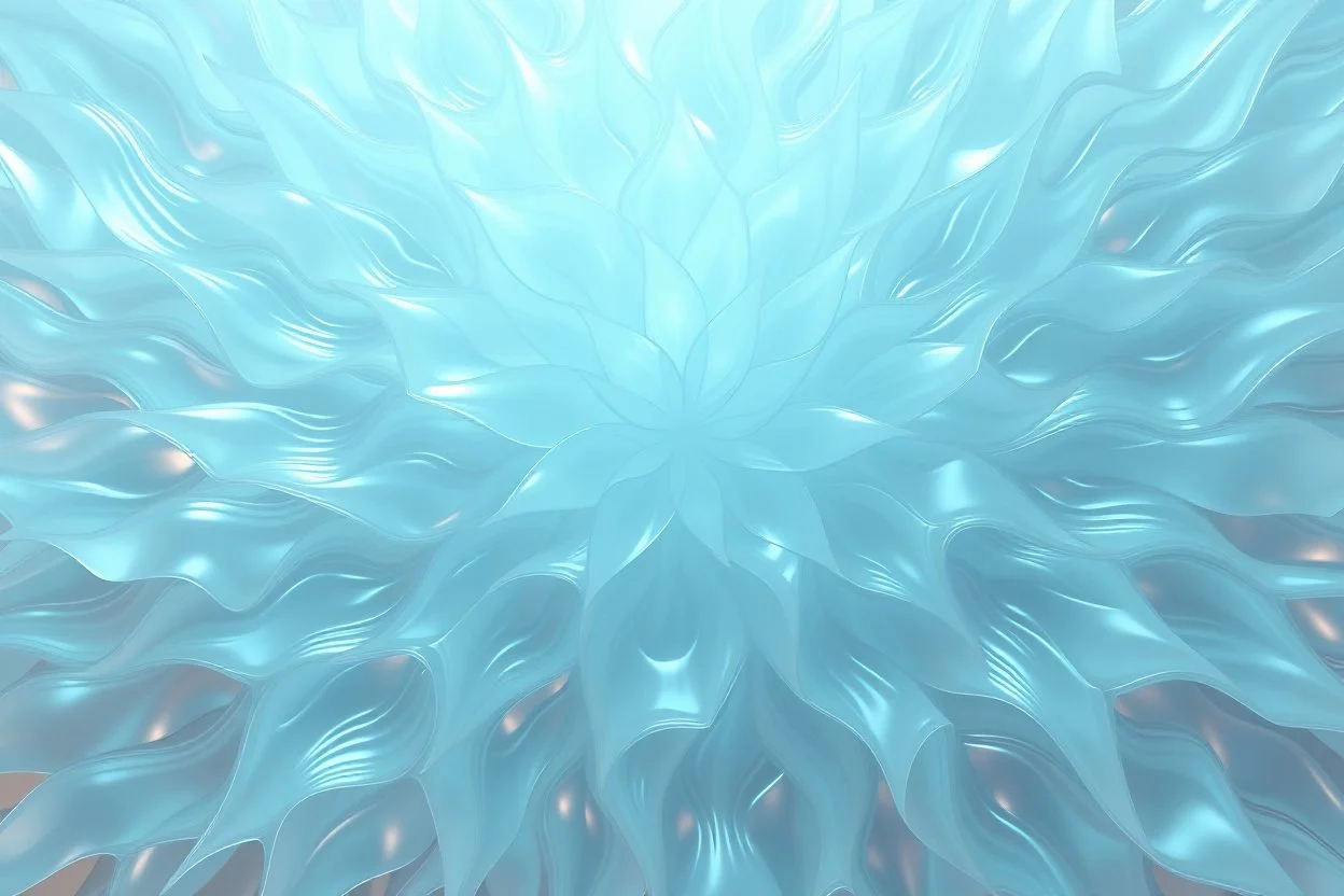 Mesmerizing abstract 3d visual, mass of flowing translucent shapes, centered, soft aesthetic, negative space.