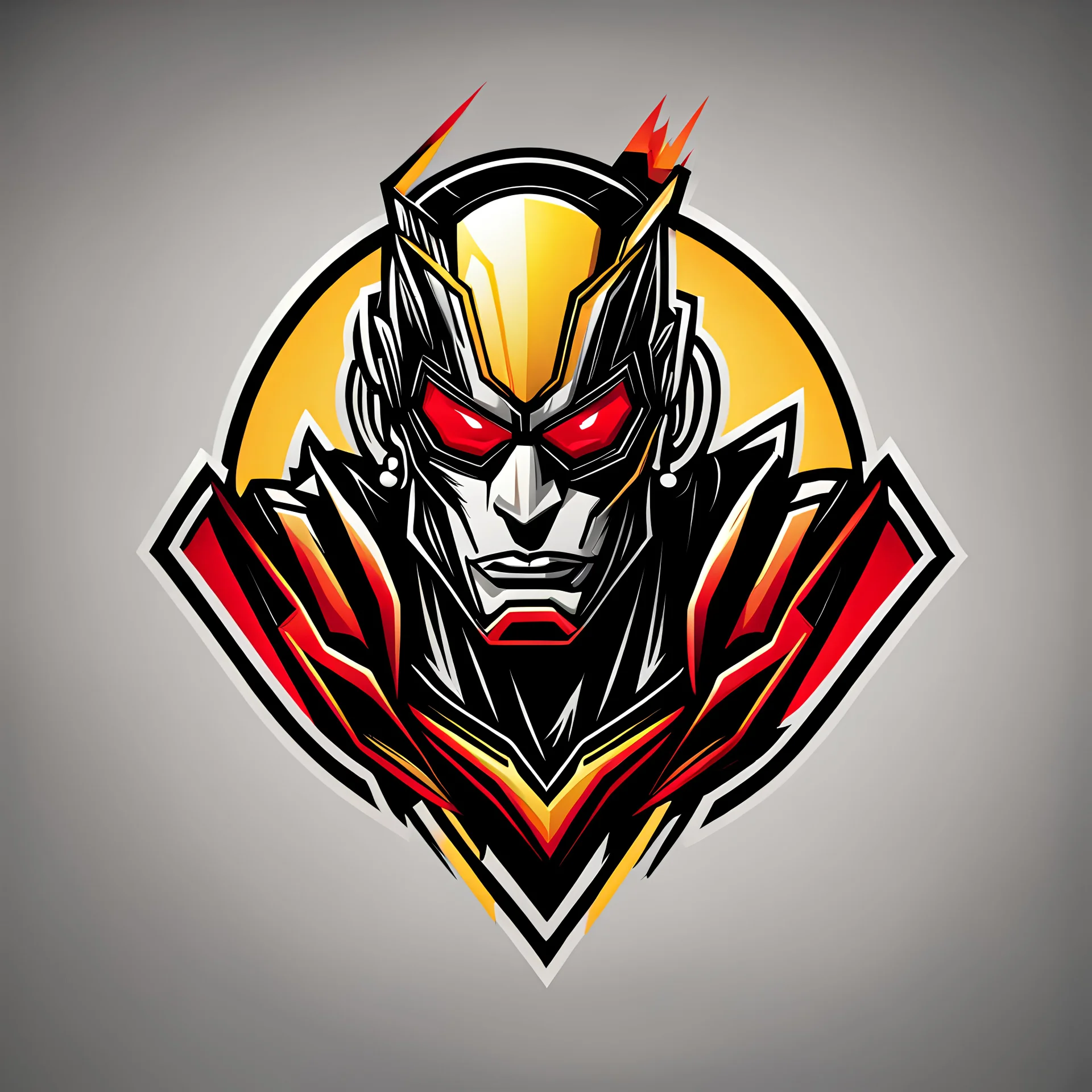 Logo Dragman arte lineal, calidad ultra 12k, colores negro, rojo y amarillo