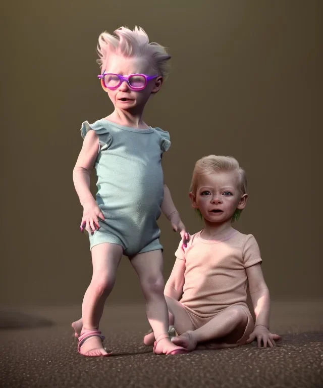 Tilda swinton toddler, full body, shoe, car, soft, dramatic lighting, hyper realistic