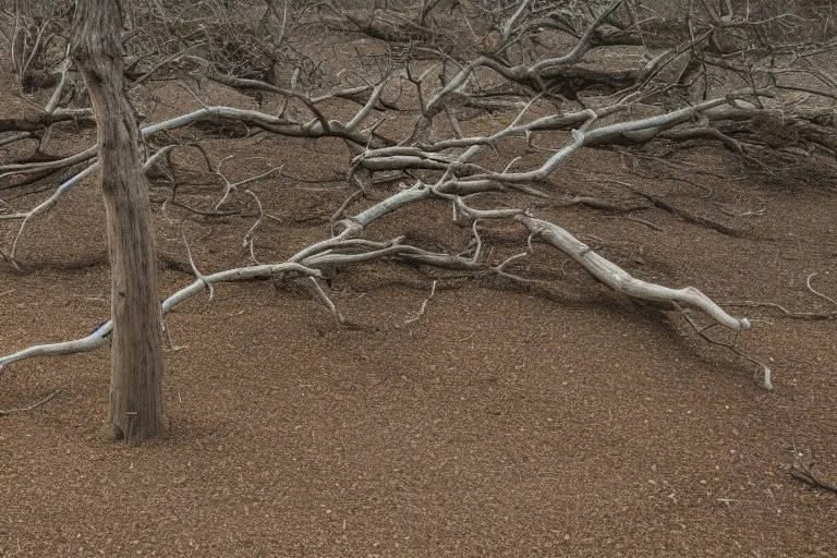 Terreno arido, arbol seco