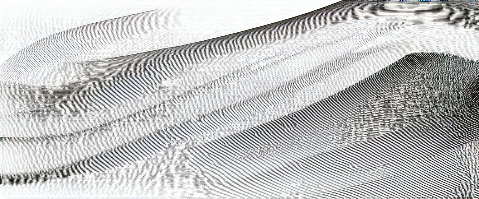 a series evenly spaced curved horizontal lines with paths inspired by clouds, black lines on white, vector lines
