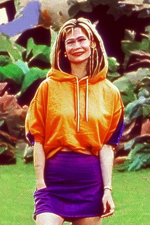 year 1996 fashion. Loose skirt, low waist. Combat t-shirt. Colors: denim blue, blue, purple, cream, khaki, light green, lilac, plum, orange, terracotta, red, light yellow, pink, dark blue, beige. Latex in small part. Sturnus vulgaris pattern prints.. bridget jones and jennifer lopez. Hoodie.