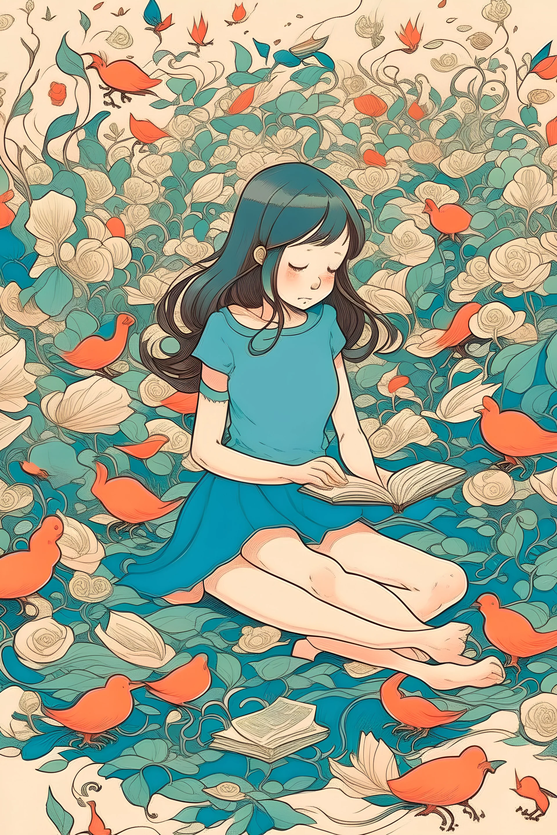 a girl, full spread