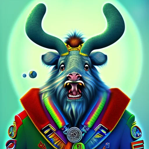 A giddy gnu. Digital art