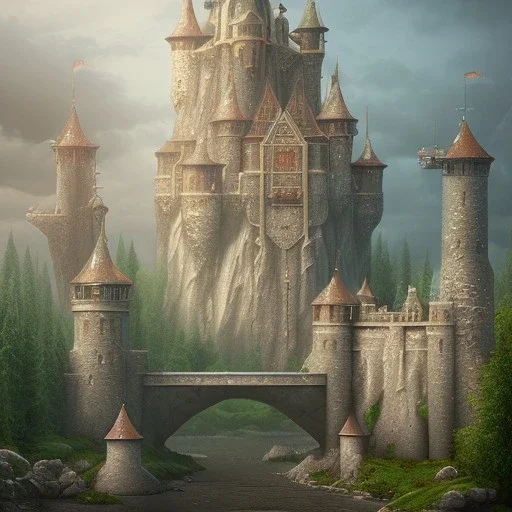 Camelot made of felt, 8k quality, hyper realistic, 3d render