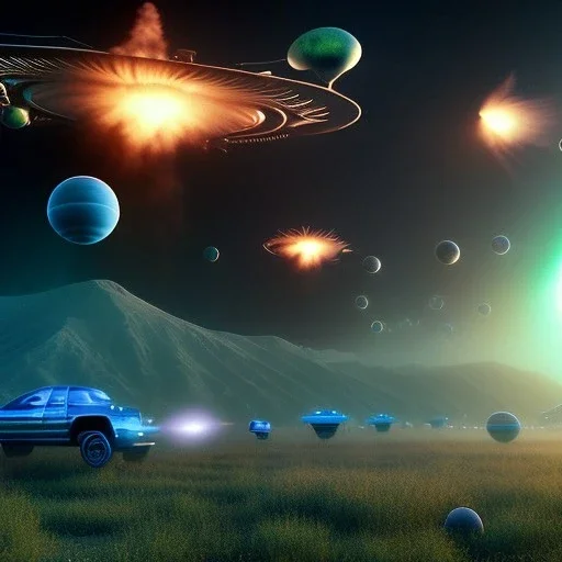 aliens, earth invasion, 8k, finely detailed, photo realistic.