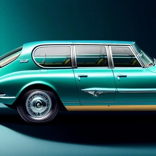 fullbody Drawing of 'sketch of 69 Citroën DS',intricate detail,andrea bonelli,Kilian Eng,Ohrai,evan lee,Aleksandr Sidelnikov,KyuYong Eom,three quarters frontal aerial view,toned colors,32k