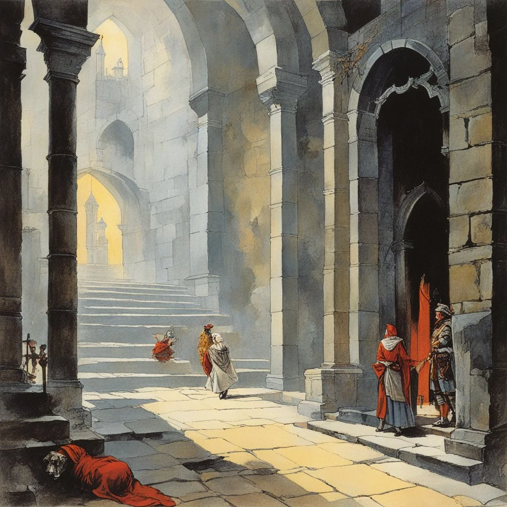 [art by Norman Rockwell: dungeon and dragons module B3] palace of the silver princess, by Tom Moldvay and Jean Wells (1981) introduction module for characters levels 1-3