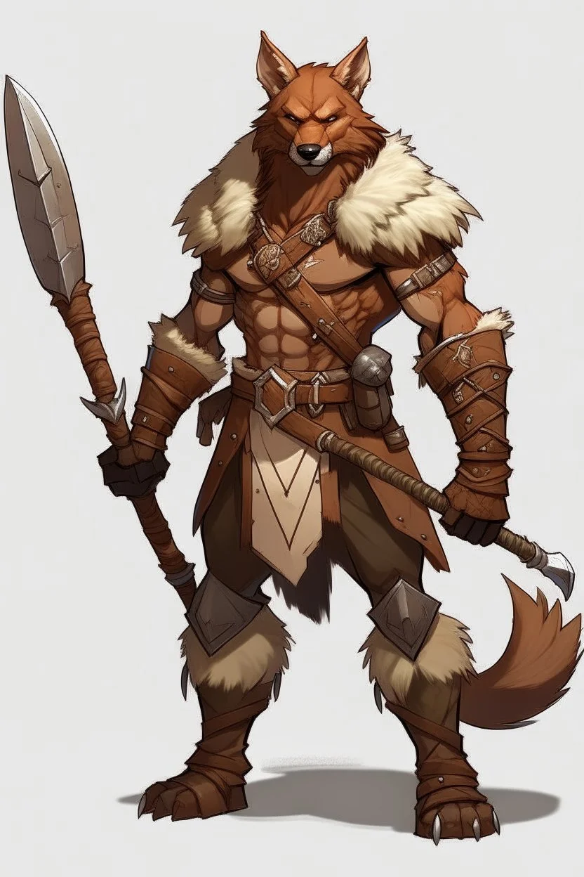 brown fox humanoid barbarian dnd