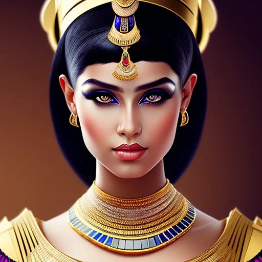 Portrait of Cleopatra princess: : ILYA REPIN :: : Egyptian makeup :: : lithograph, ink drawing :: : trending on artstation, insane details ::