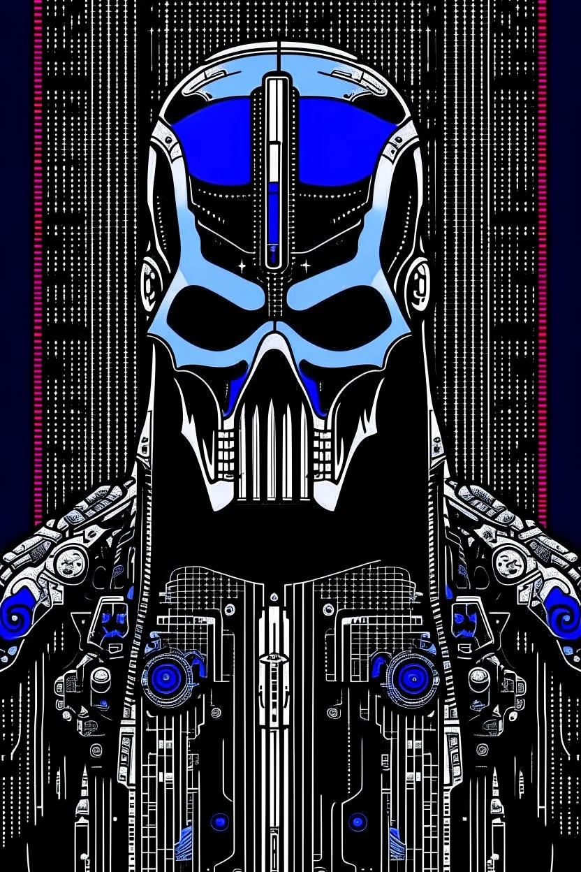 punisher sku;; darth vadr in the style of Hiroshi Nagai