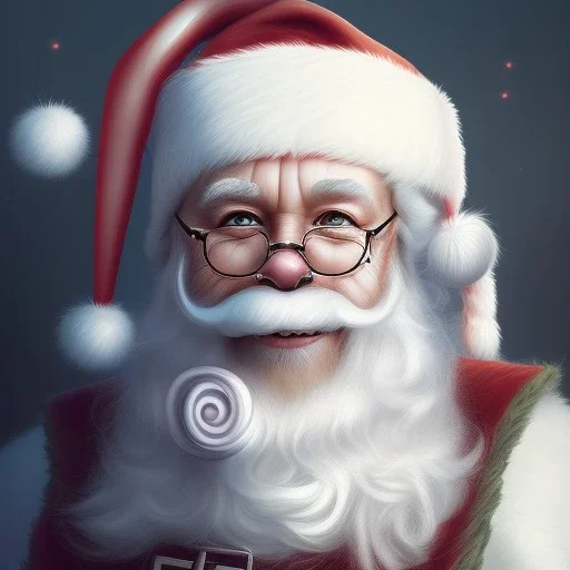 Santa Portrait of cute cat, perfect composition, hyperrealistic, super detailed, 8k, high quality, trending art, trending on artstation, sharp focus, studio photo, intricate details, highly detailed, by greg rutkowski