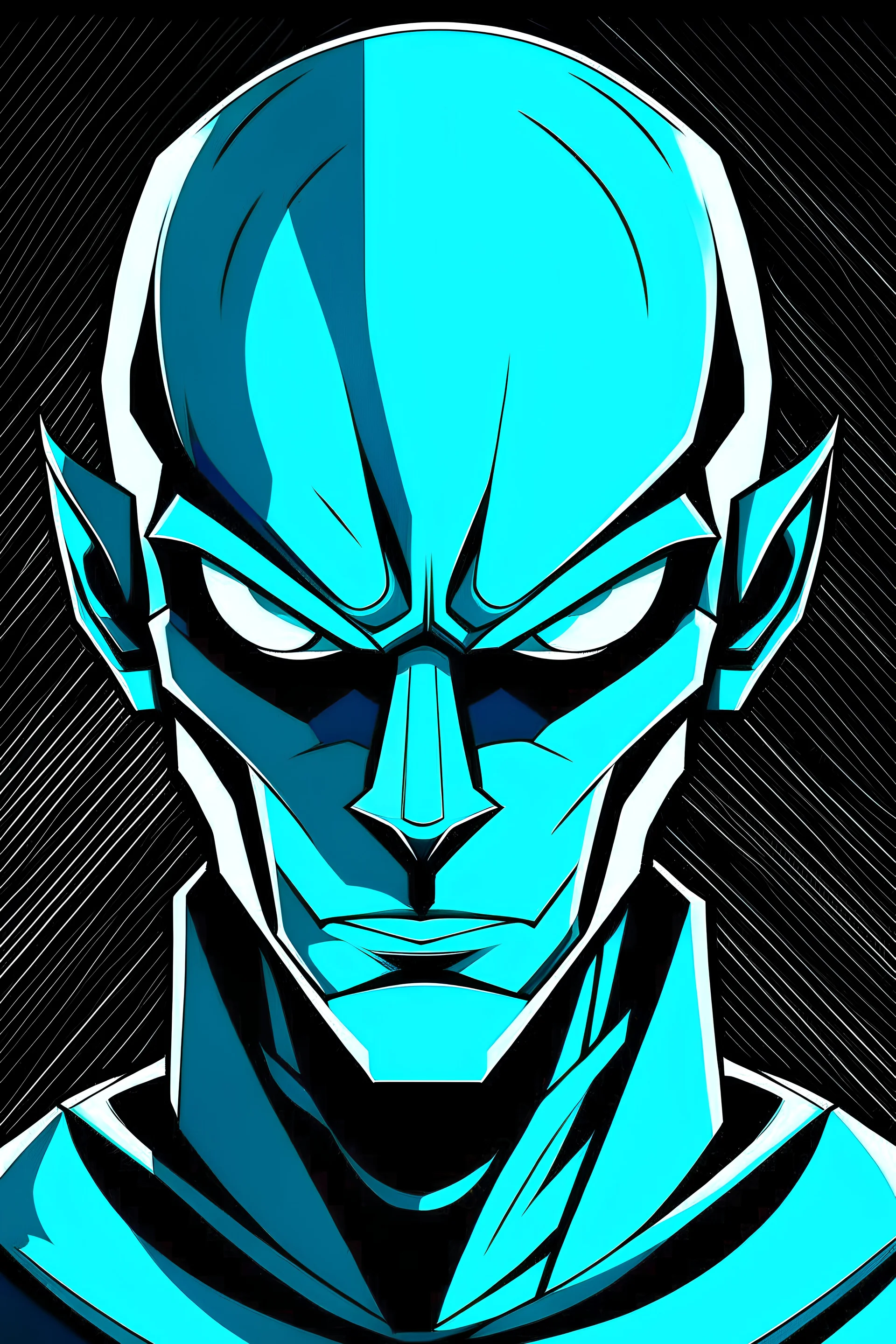 Vector Art, Front View, megamind, stylized