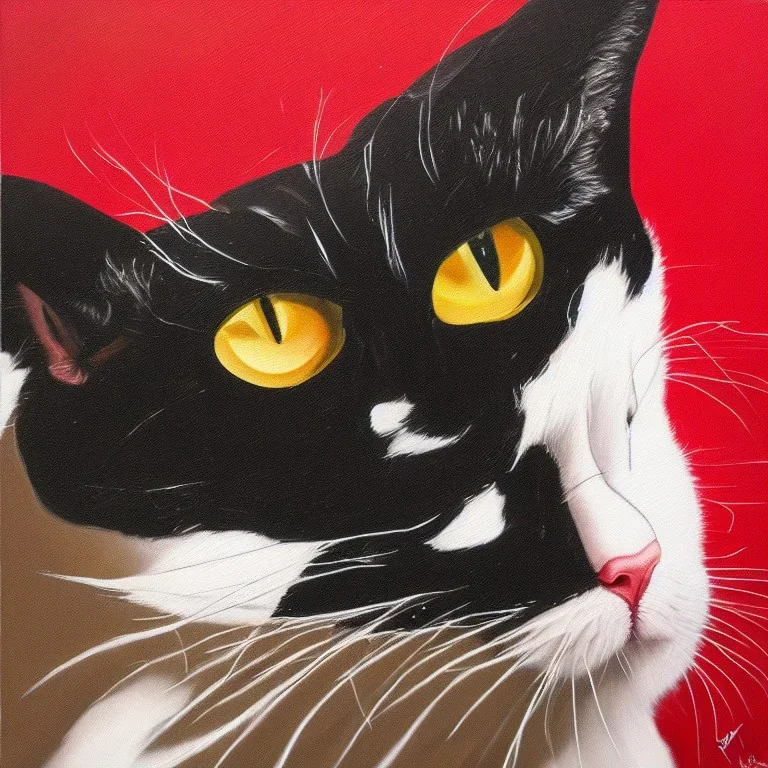 an oil portrait of a rapper cat