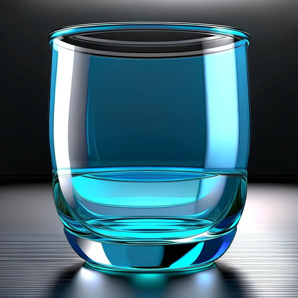 glass cup stylized