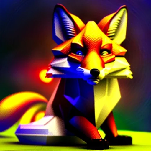 diamond fox, 8k resolution, ultra hyperdetailed, Unreal Engine 5, ultra colourful, very small details, realistic, realistic lighting