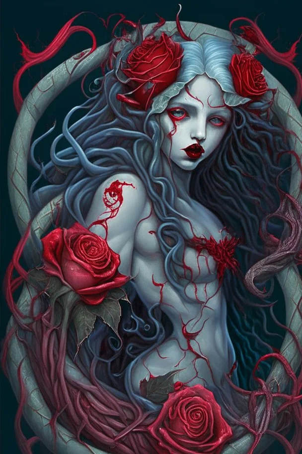 Lyrial the Siren, her symbol is a red rose with thorns