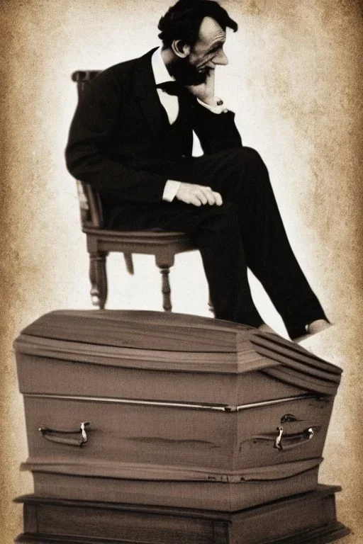 Abraham Lincoln opening a coffin vintage photography, beautiful, Tumblr aesthetic, retro sepia vintage style, HD photography, hyperrealism, beautiful, natural, realistic ultra HD