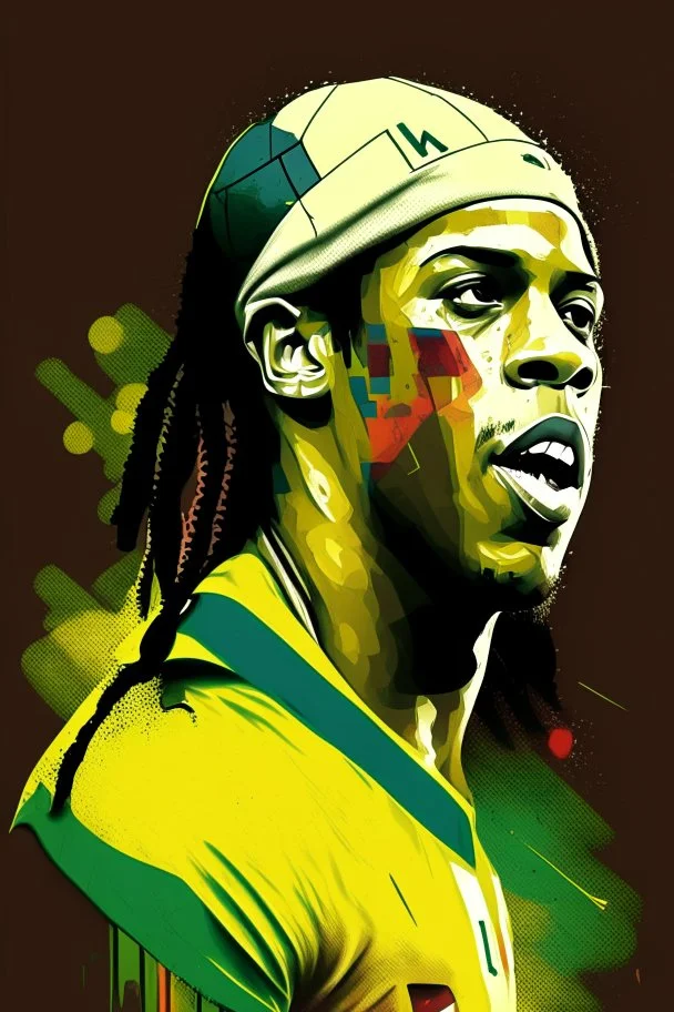 Ronaldinho Brazilian soccer player Carton 2d