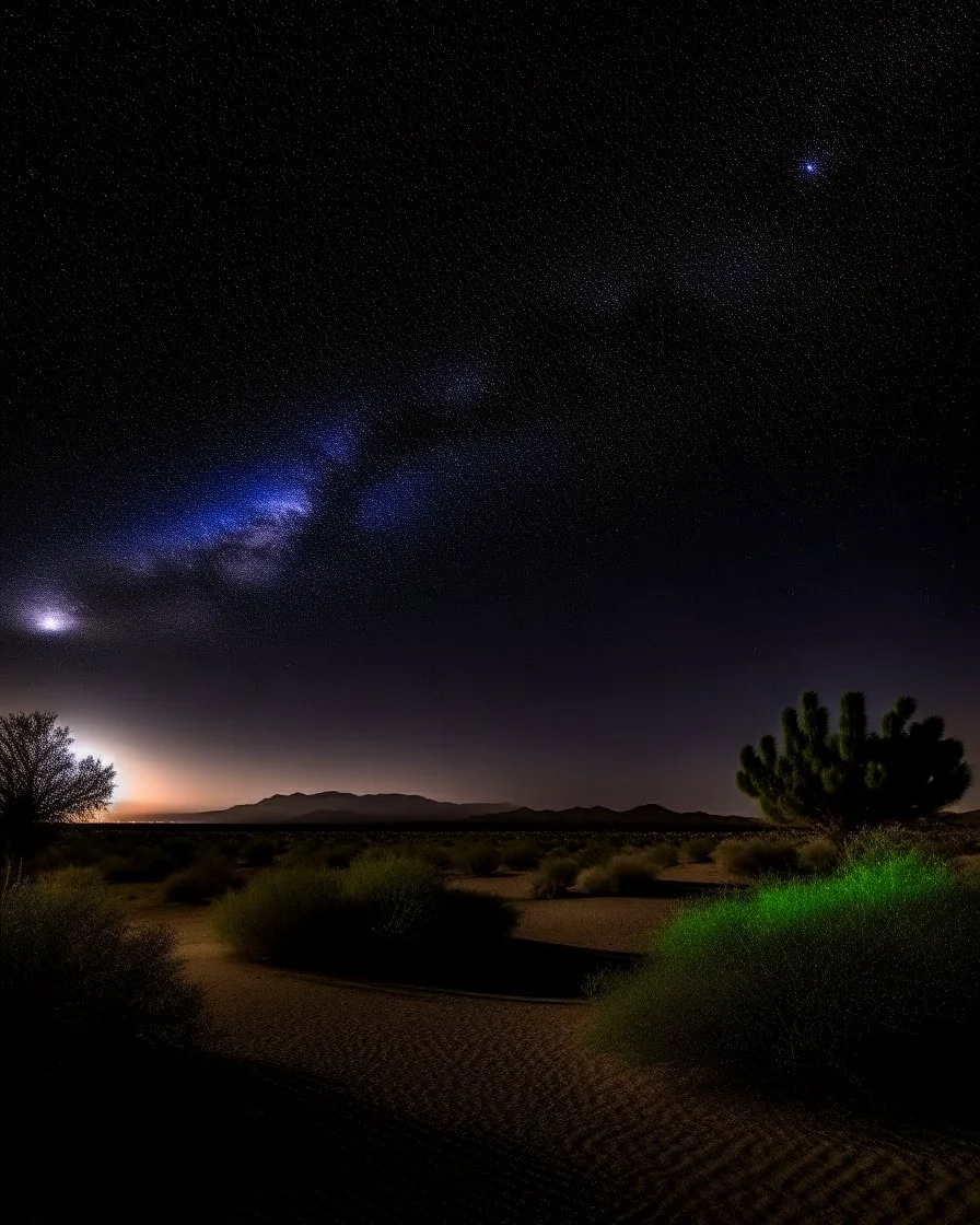 Desert sky at night