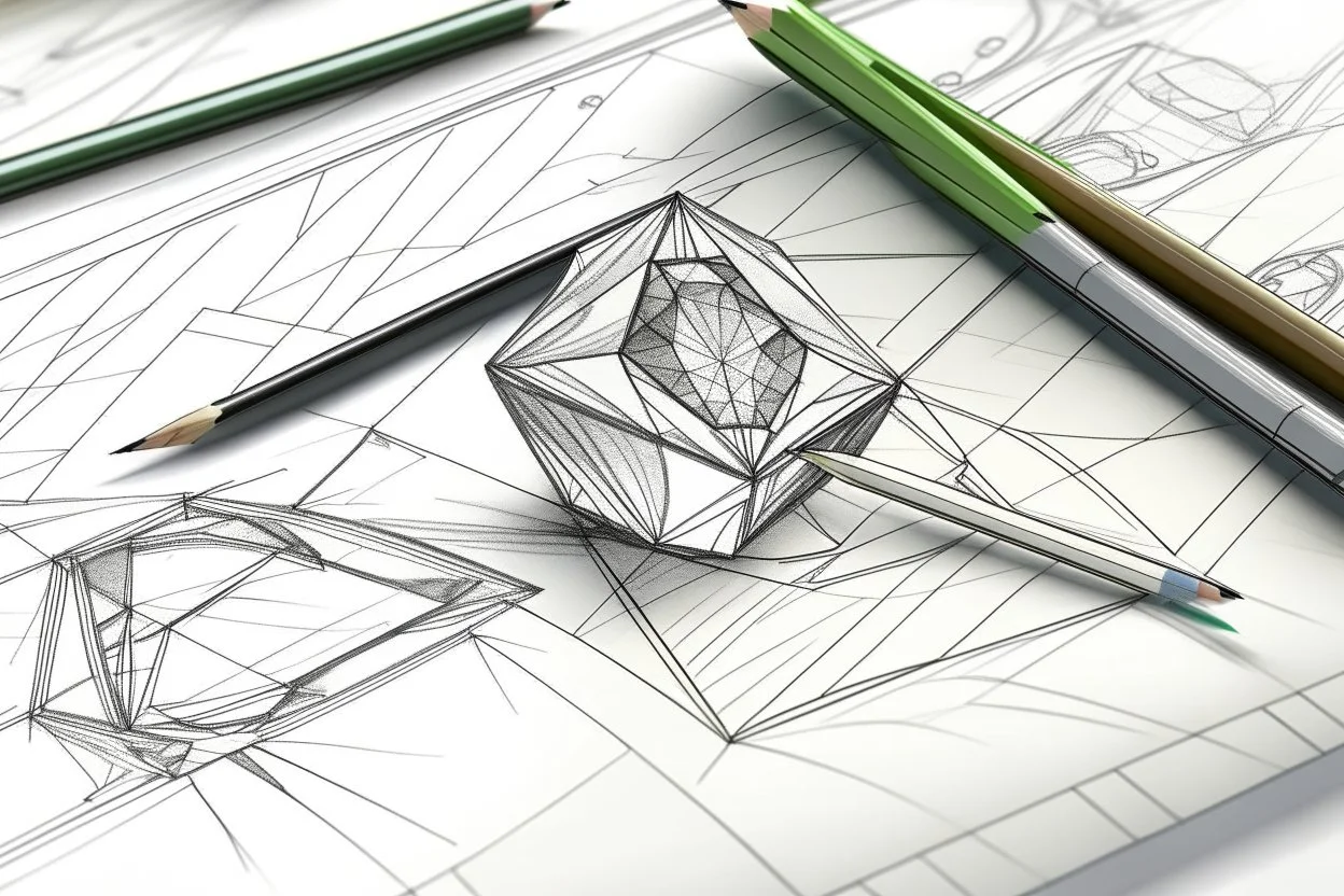 Analyzing diamond concepts into lines and sketches without scribbling